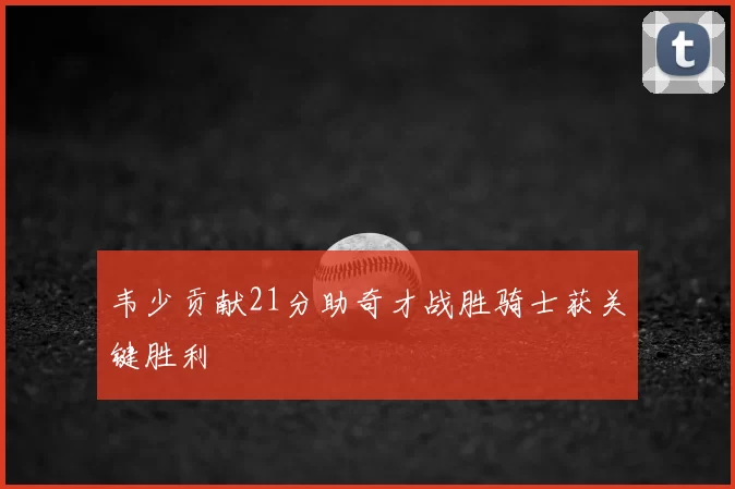 韦少贡献21分助奇才战胜骑士获关键胜利